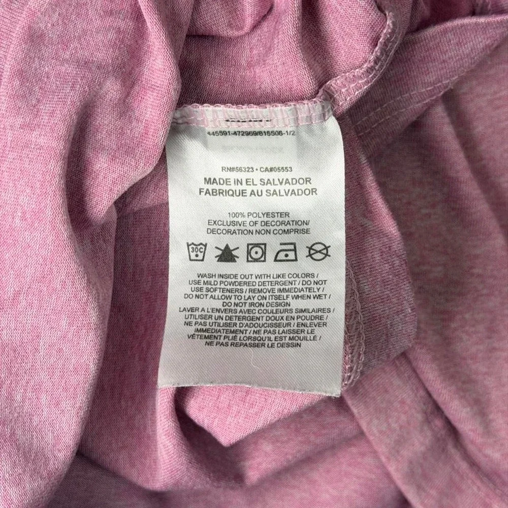 Nike Dri-FIT Short Sleeve T-Shirt Pink Heathered Activewear XL